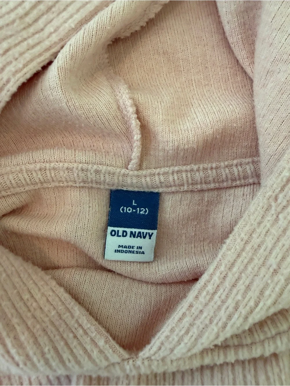 Old Navy Pink Hooded Knit Sweater, size L (girls)
